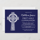 Celtic Cross First Communitation Einladung für Jun (Vorderseite)