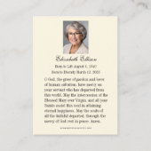 Celtic Cross Floral Beerdigung Gedenkgebet Begleitkarte (Rückseite)