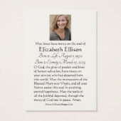 Celtic Cross floral Irish Beerdigung Gebet (Rückseite)