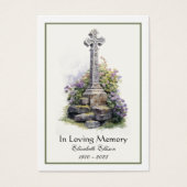 Celtic Cross floral Irish Beerdigung Gebet (Vorderseite)