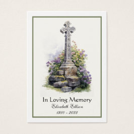 Celtic Cross floral Irish Beerdigung Gebet