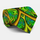 Celtic Cross Fraktal Art Krawatte (Gerollt)