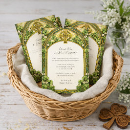 Celtic Cross Funeral Sympathy Thank You Dankeskarte