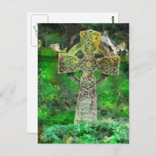 Celtic Cross Gravestone Postkarte (Vorne/Hinten)