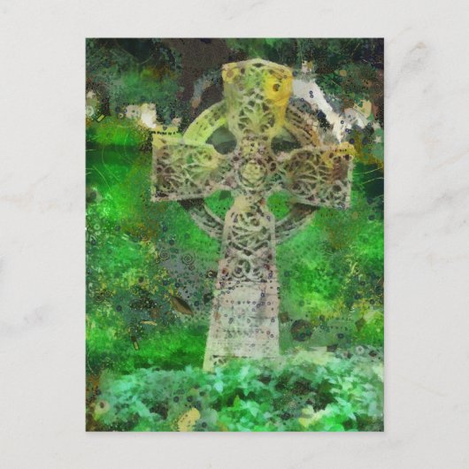 Celtic Cross Gravestone Postkarte (Vorderseite)