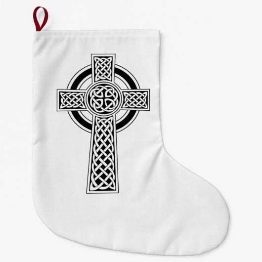 Celtic Cross Großer Weihnachtsstrumpf (Vorderseite)