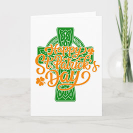 Celtic Cross - Happy St. Patrick's Day Karte