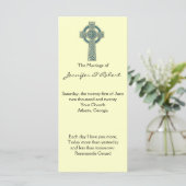 Celtic Cross in Aquamarin und Elfenbeinheirat Programm (Stehend Vorderseite)