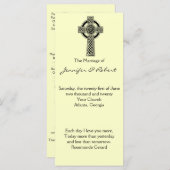 Celtic Cross in Black and Ivory Wedding Programm (Vorne/Hinten)