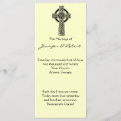 Celtic Cross in Black and Ivory Wedding Programm (Vorderseite)