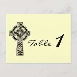 Celtic Cross in Black Ivory Wedding Tischnummer