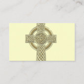 Celtic Cross in Gold Ivory Wedding Platzkarten (Rückseite)