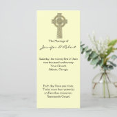 Celtic Cross in Gold und Elfenbeinheirat Programm (Stehend Vorderseite)