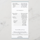 Celtic Cross in Silver and White Wedding Programm (Rückseite)