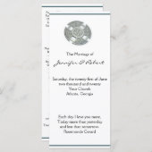 Celtic Cross in Silver and White Wedding Programm (Vorne/Hinten)