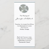 Celtic Cross in Silver and White Wedding Programm (Vorderseite)