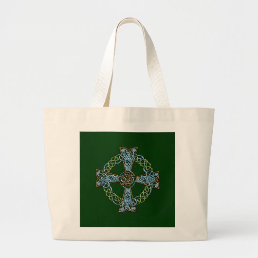 Celtic Cross Irish Art History Collection Jumbo Stoffbeutel (Vorne)