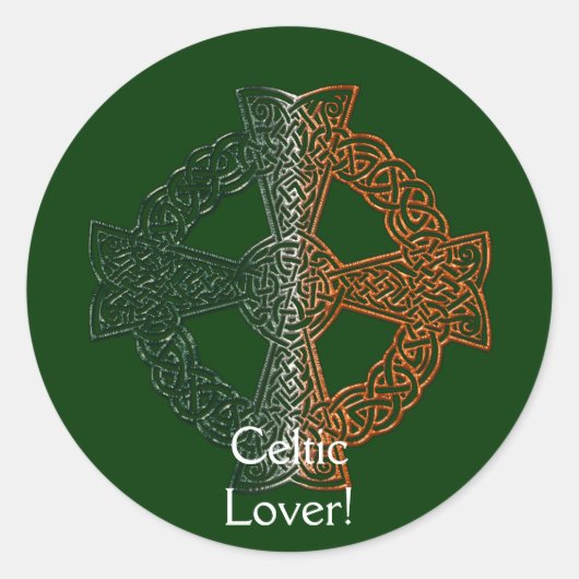 CELTIC CROSS IRISH CLASSICS Collection Runder Aufkleber (Vorderseite)