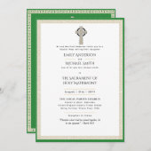Celtic Cross Irish Katholic Wedding Nuptial Mass Einladung (Vorne/Hinten)