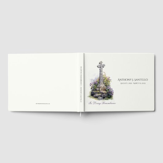 Celtic Cross Irish Memorial Beerdigung Gästebuch (Voll)