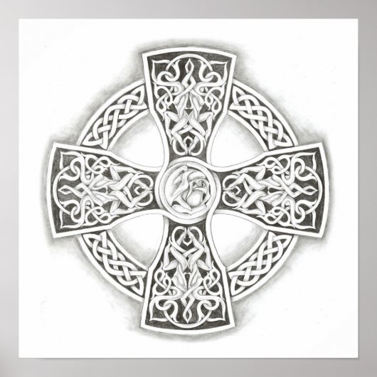 Celtic Cross Irish Poster Fine Art Print (Vorne)
