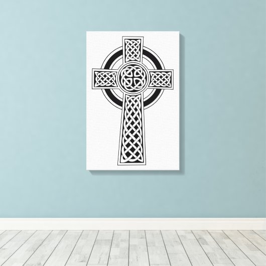Celtic Cross Leinwanddruck (Insitu (Holzboden))