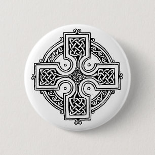 Celtic cross pattern button