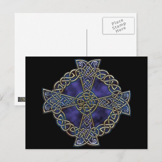 Celtic Cross Postcard Postkarte (Vorne/Hinten)