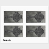 Celtic Cross Rechteckiger Aufkleber (Blatt)
