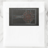 Celtic Cross Rechteckiger Aufkleber (Tasche)