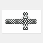 Celtic Cross Rechteckiger Aufkleber (Vorderseite)