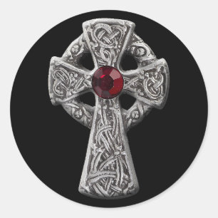 Celtic Cross Runder Aufkleber