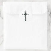 Celtic Cross Runder Aufkleber (Tasche)