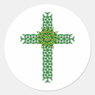 Celtic Cross Runder Aufkleber