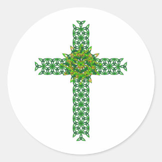 Celtic Cross Runder Aufkleber