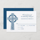 Celtic Cross RVSP Card Einladung (Vorne/Hinten)