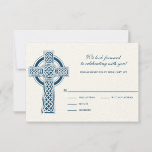 Celtic Cross RVSP Card Einladung