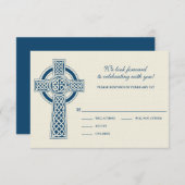 Celtic Cross RVSP Card RSVP Karte (Vorne/Hinten)
