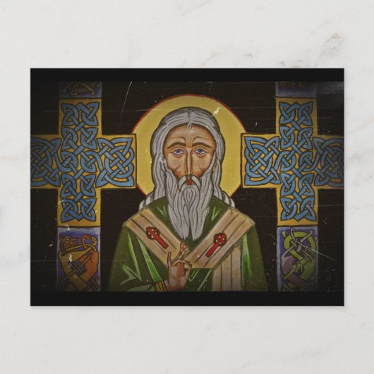 Celtic Cross Saint Patrick Postkarte (Vorderseite)