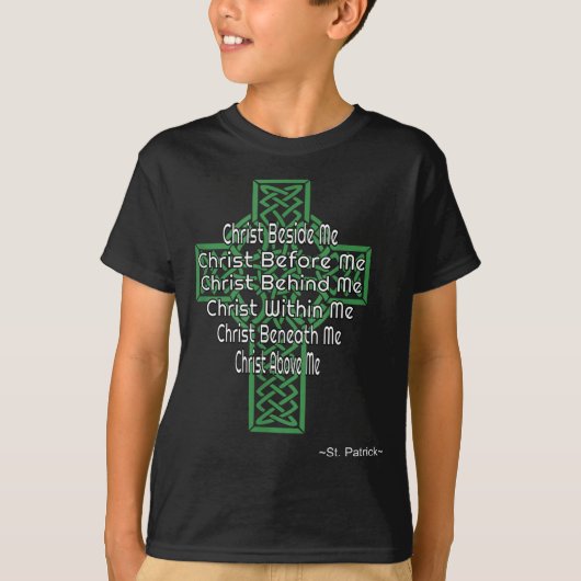 Celtic Cross Shirt St Patrick's Prayer Christian (Vorderseite)