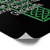 Celtic Cross Shirt St Patrick's Prayer Christian  Poster (Ecke)