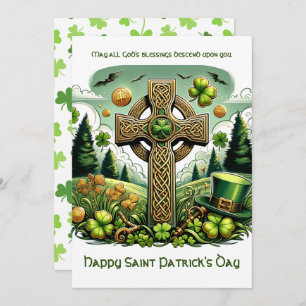 Celtic Cross: St. Patrick's Day Celebration Feiertagskarte