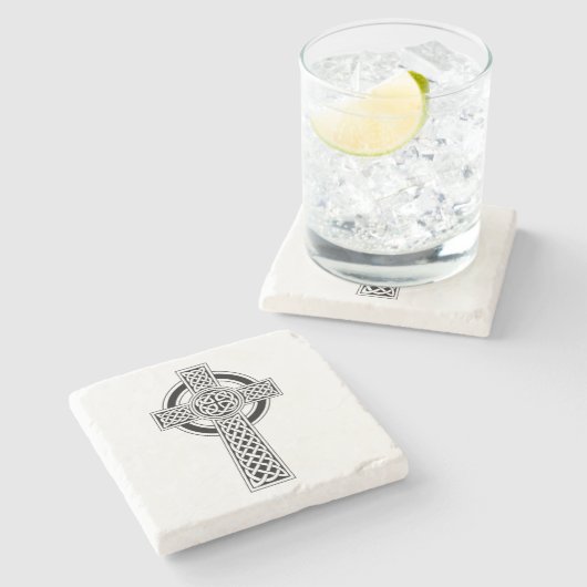 Celtic Cross Steinuntersetzer (Seitenansicht)