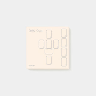 Celtic Cross Tarot Spread (kleines, einfaches Gold Post-it Klebezettel