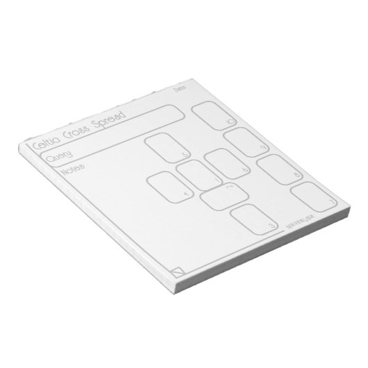 Celtic Cross Tarot Spread (mittel, einfach) Notepa Notizblock (angewinkelt)