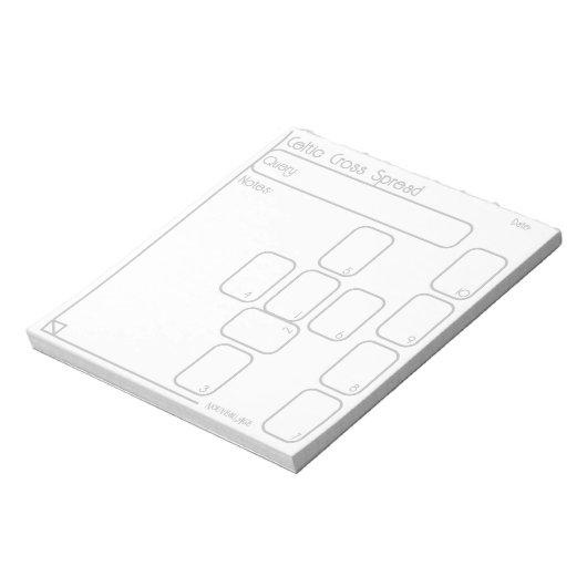 Celtic Cross Tarot Spread (mittel, einfach) Notepa Notizblock (Rotiert)