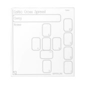 Celtic Cross Tarot Spread (mittel, einfach) Notepa Notizblock (Vorderseite)