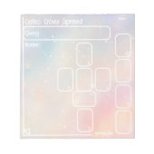 Celtic Cross Tarot Spread (mittel, pastel) Notepad Notizblock (Vorderseite)