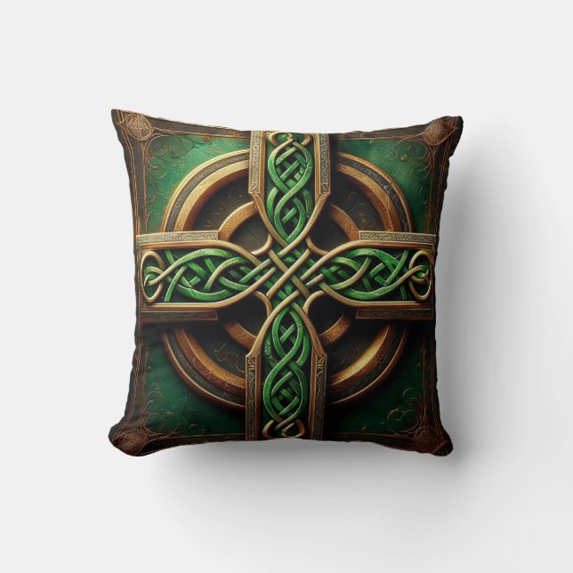 Celtic Cross Throw Pillow Kissen (Vorderseite)