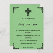 Celtic Cross Wedding Einladung (Vorne/Hinten)